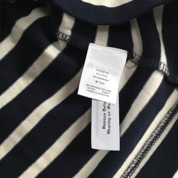 J. Crew Wrap Crewneck Top Navy White XXS - Picture 8 of 10